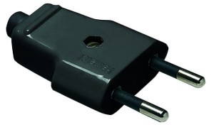 Wtyczka płaska 10A/250V - Czarna